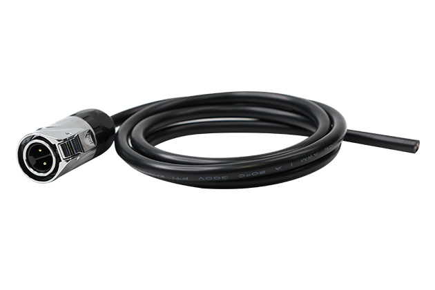 Standard Model 2 Pin L=1M Metal Male Plug+Cable With Soldering CNLINKO LP16-02-MP-E-1M-005