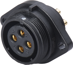 Розетка на панель с фланцем, 2 отв. Weipu SP2113/S15C