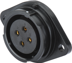 Розетка на панель с фланцем, 2 отв. Weipu SY2913/S20С