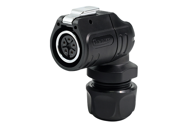 90° Plastic+Metal Female Plug CNLINKO LP-16-J05PE-01-013A