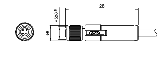 картинка Розетка кабельная   M5-A-S3-1M-PVC