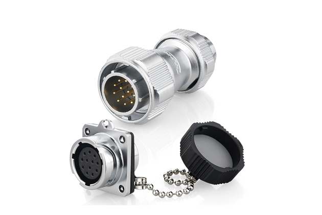 Male Plug + Female Four-hole Socket CNLINKO YZ-20-C12PE-03-001A / YZ-20-J12SX-03-401A