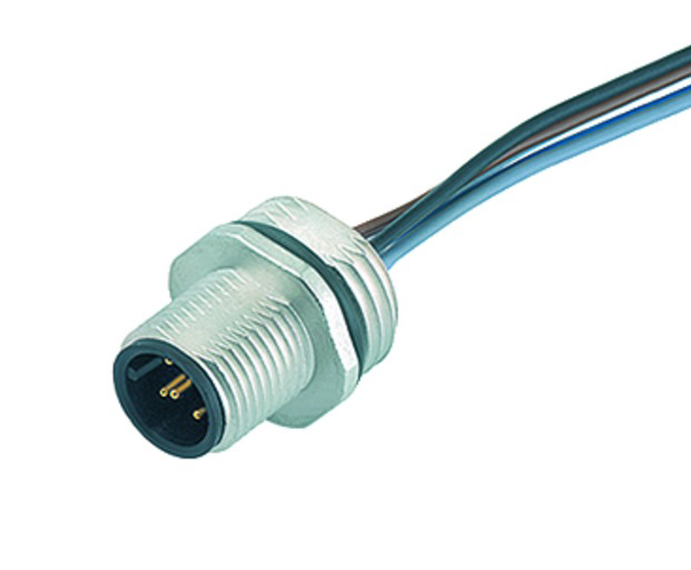 BINDER Plug Circular M12 8p with Strands 0.2m 76-2131-0111-00005-0200