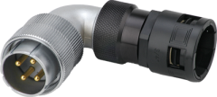 Вилка кабельная угловая Weipu WS20J4TC3