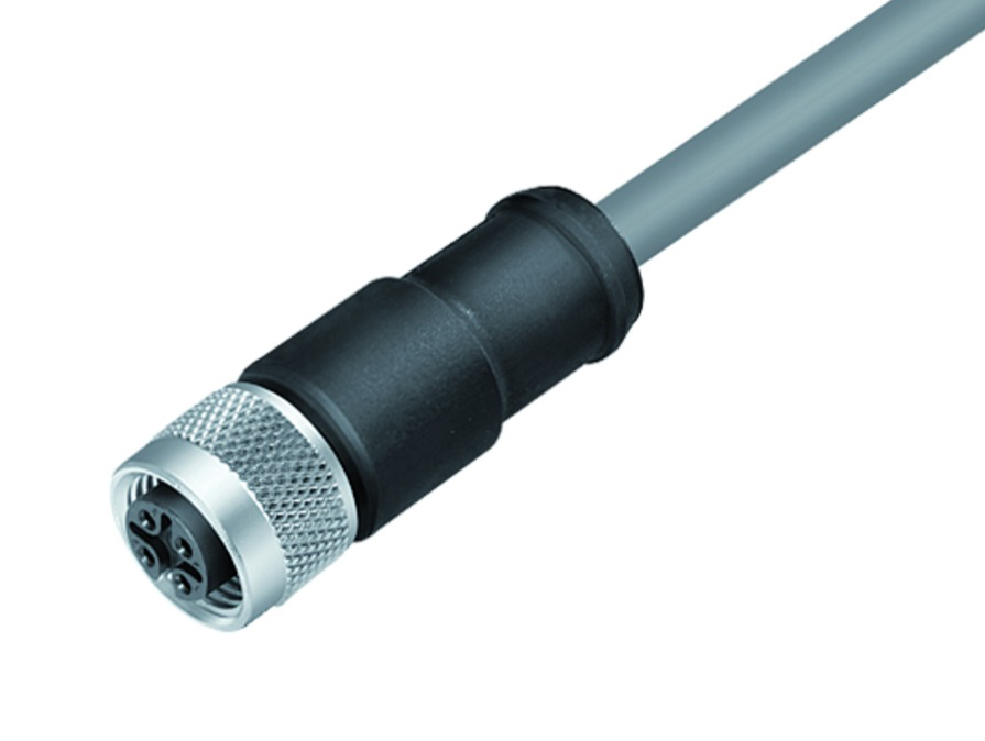 BINDER Socket Circular M12 5p with Cable 5m 77-3530-0000-20705-0500
