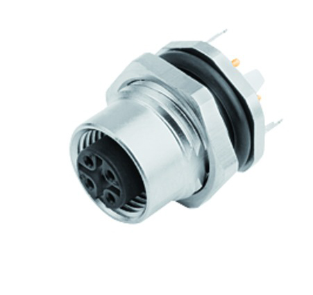 BINDER Socket Circular M12 4p THT 86-0536-1120-00404