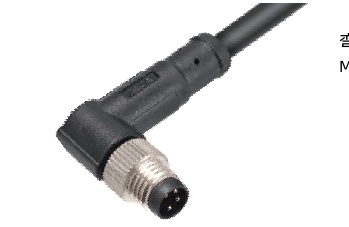 Вилка кабельная угловая 080021-06A101000 M8-D-P6-1M-PVC