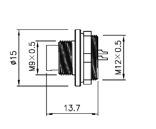 картинка Вилка панельная   M9-B-P8
