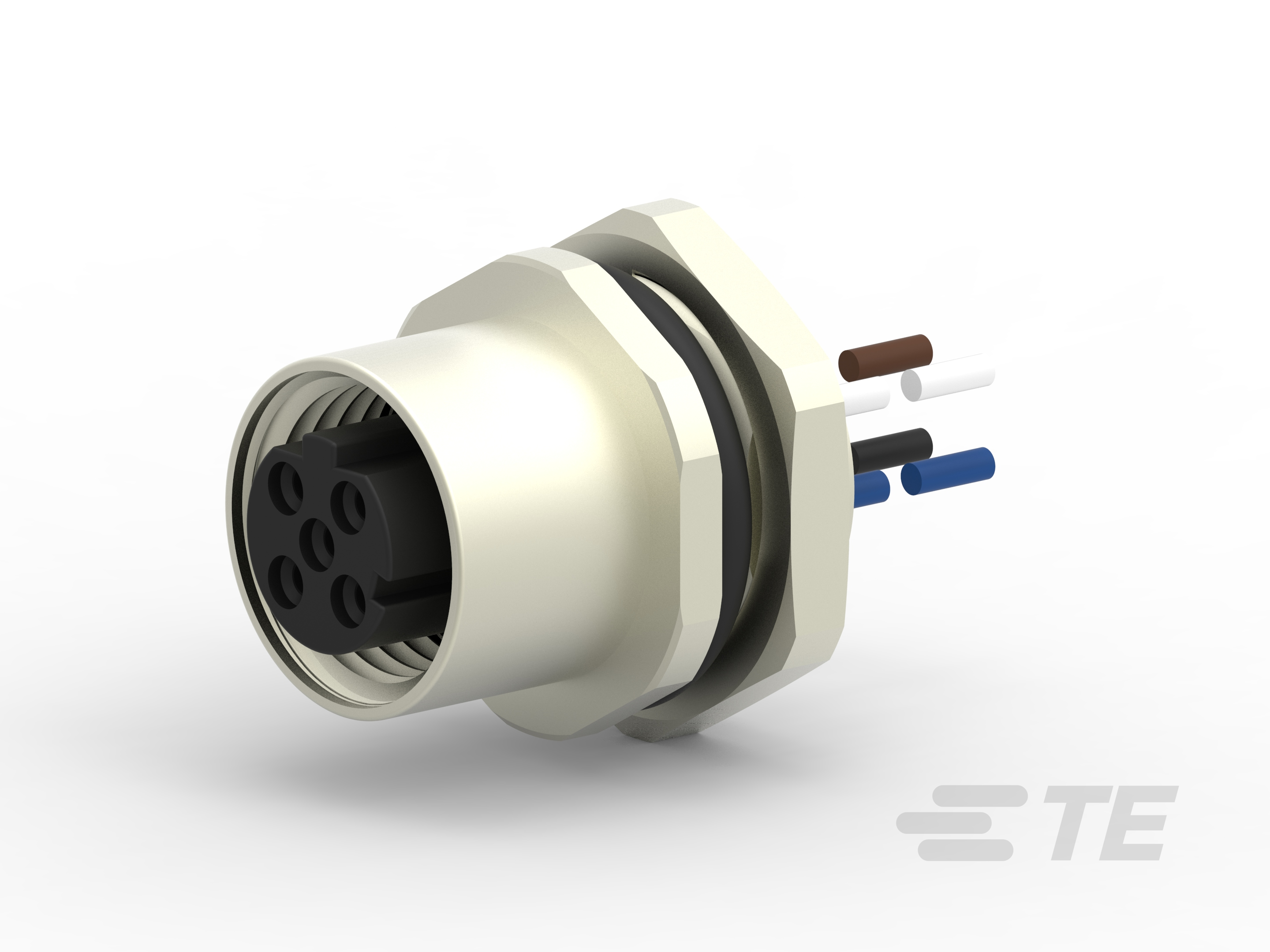 TE CONNECTIVITY Socket Circular M12 4p with Strands 0.2m T4171310504-001