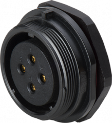 Розетка на панель, крепление гайкой Weipu SY2112/S5C1C