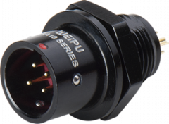 Вилка на панель, крепление гайкой Weipu SA1012/P4G