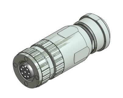 CONEC Socket Circular M12 8p Screwclamp SAL-12S-RKC8-S