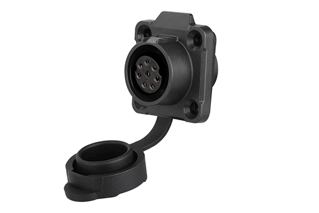90° Four Hole Plastic Female Socket CNLINKO LP-16-J08SX-02-401