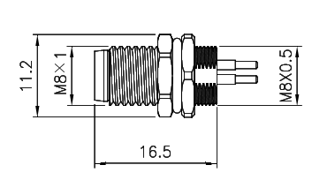 картинка Вилка панельная   M8-B1-P4-JS