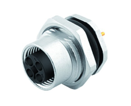 BINDER Socket Circular M12 4p THT 09-0632-90-04