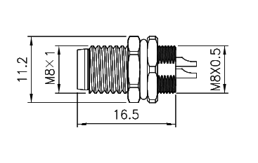 картинка Вилка панельная   M8-B-P8