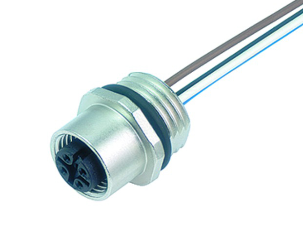 BINDER Socket Circular M12 8p with Strands 0.2m 76-2132-0111-00008-0200