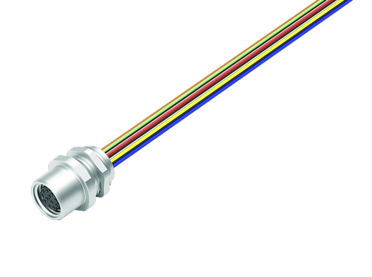 BINDER Socket Circular M8 12p with Strands 0.2m 76-6218-1118-00012-0200
