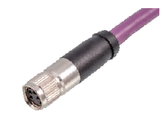 Розетка кабельная 080010-04A101000 M8-A1-S4-1M-PVC