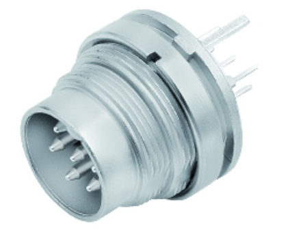 BINDER Plug Circular M16 12p THT 09-0331-290-12