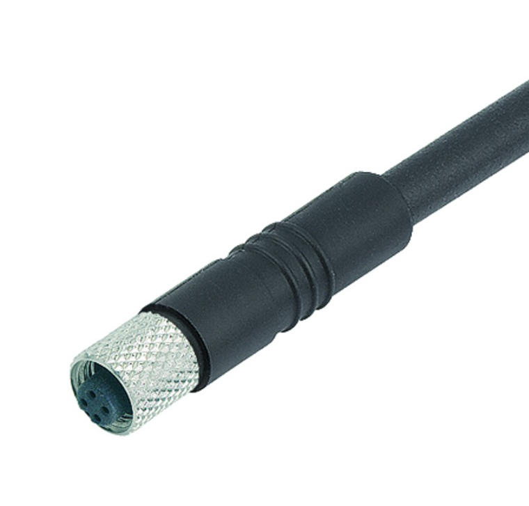 BINDER Socket Circular M5 4p with Cable 2m 79-3108-32-04