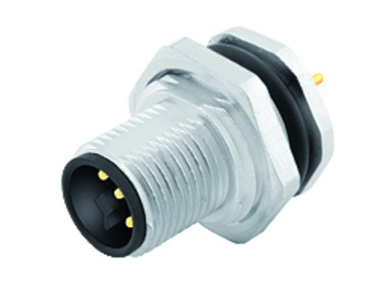 BINDER Plug Circular M12 4p THT 09-0631-90-04
