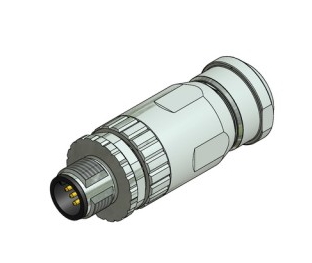 CONEC Plug Circular M12 4p Screwclamp SAL-12S-RSC4-S/150