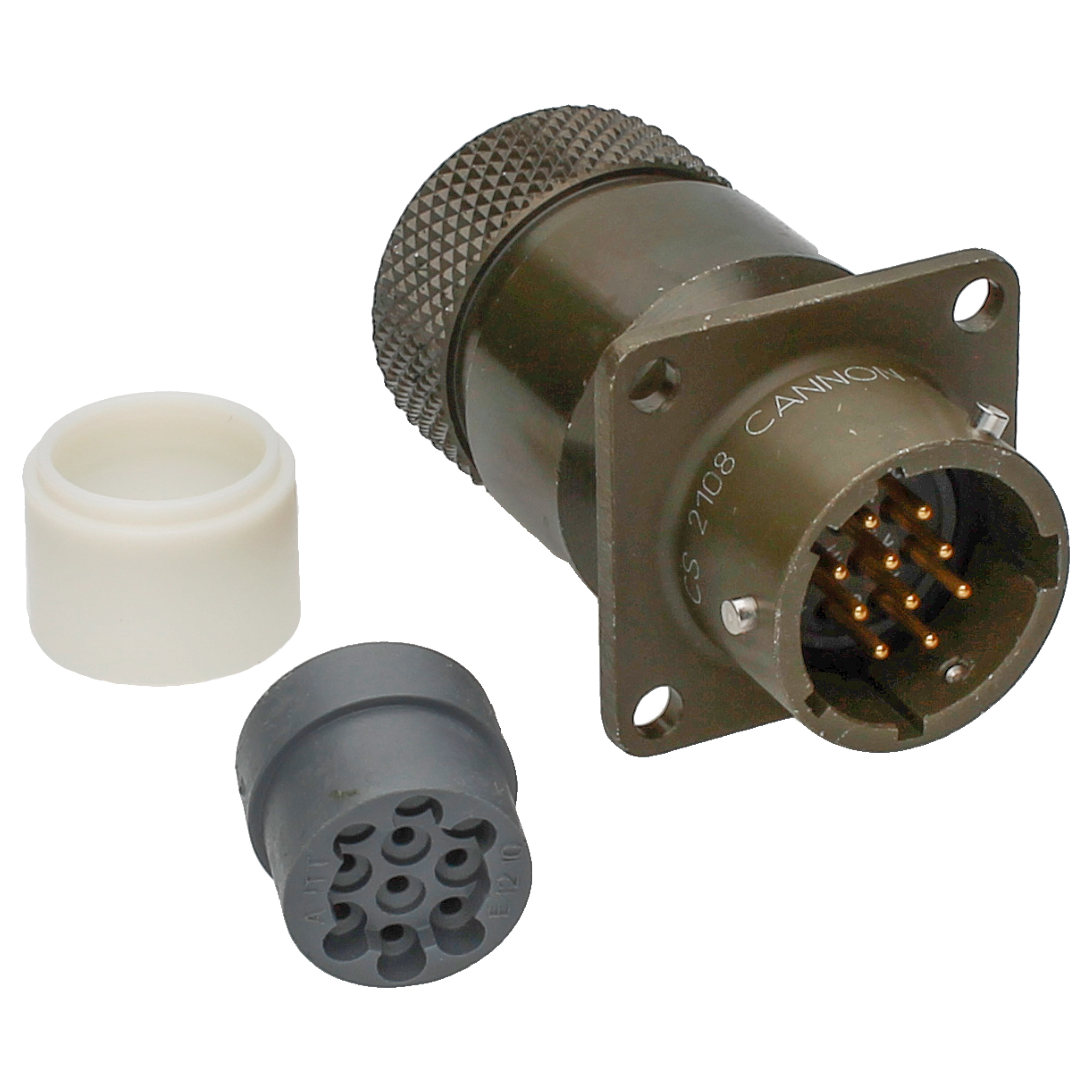 ITT Male wall connector 10p KPT0PG12-10PX-PG9