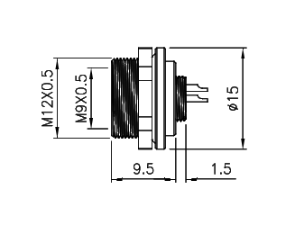 картинка Розетка панельная   M9-F-S3