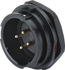 Вилка на панель, крепление гайкой Weipu SY2912/P2C