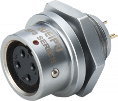 Розетка на панель, крепление гайкой Weipu SF812/S6