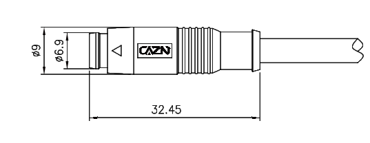 картинка Вилка кабельная   M8-A2-P5-1M-PVC