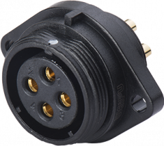 Розетка на панель с фланцем, 2 отв. Weipu SP2113/S5C