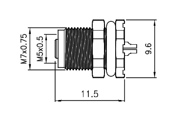 картинка Розетка панельная   M5-F-S4