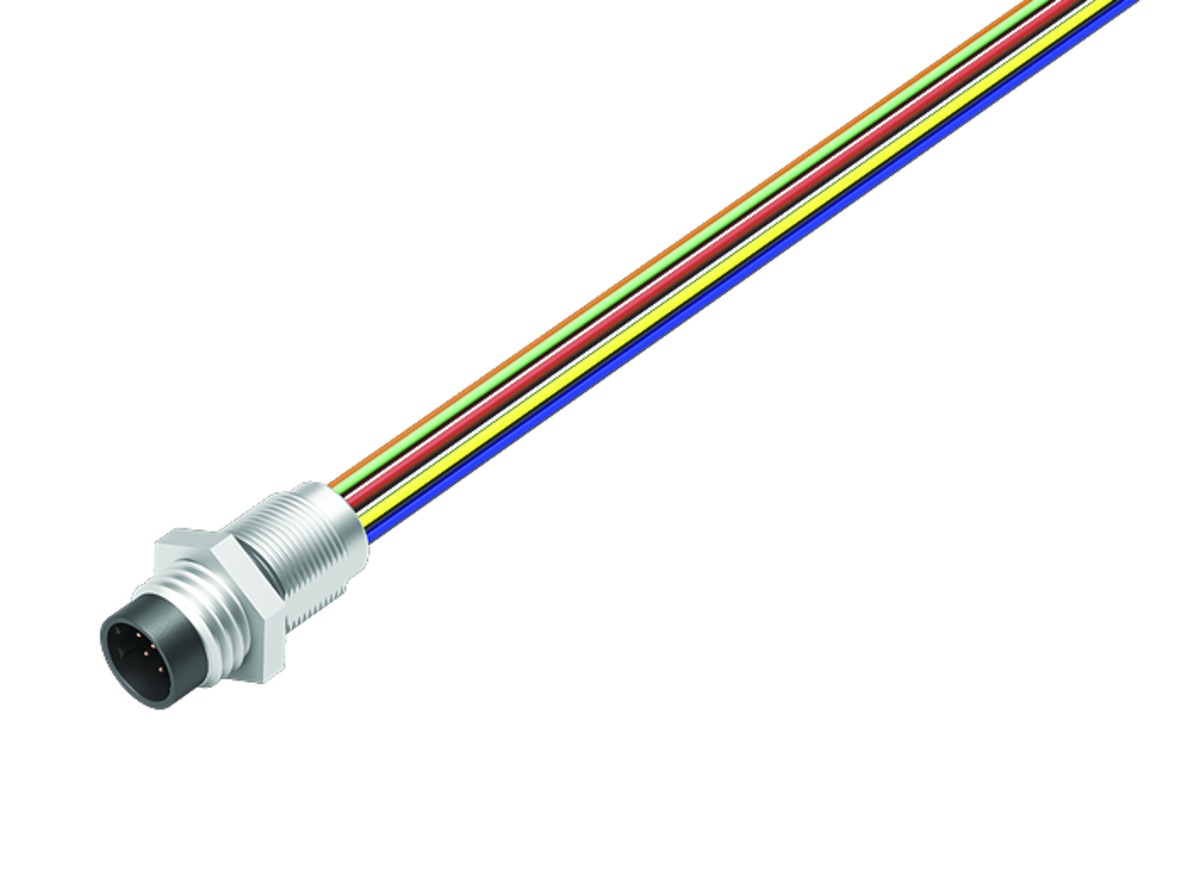 BINDER Plug Circular M8 12p with Strands 0.2m 76-6019-0118-00012-0200