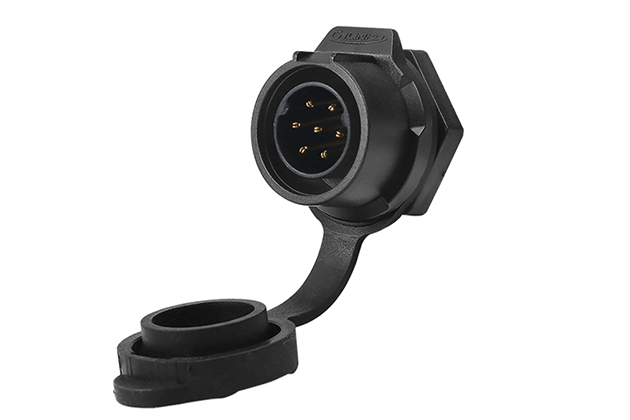 90° Single Hole Plastic Male Socket CNLINKO LP-16-C07SX-02-101