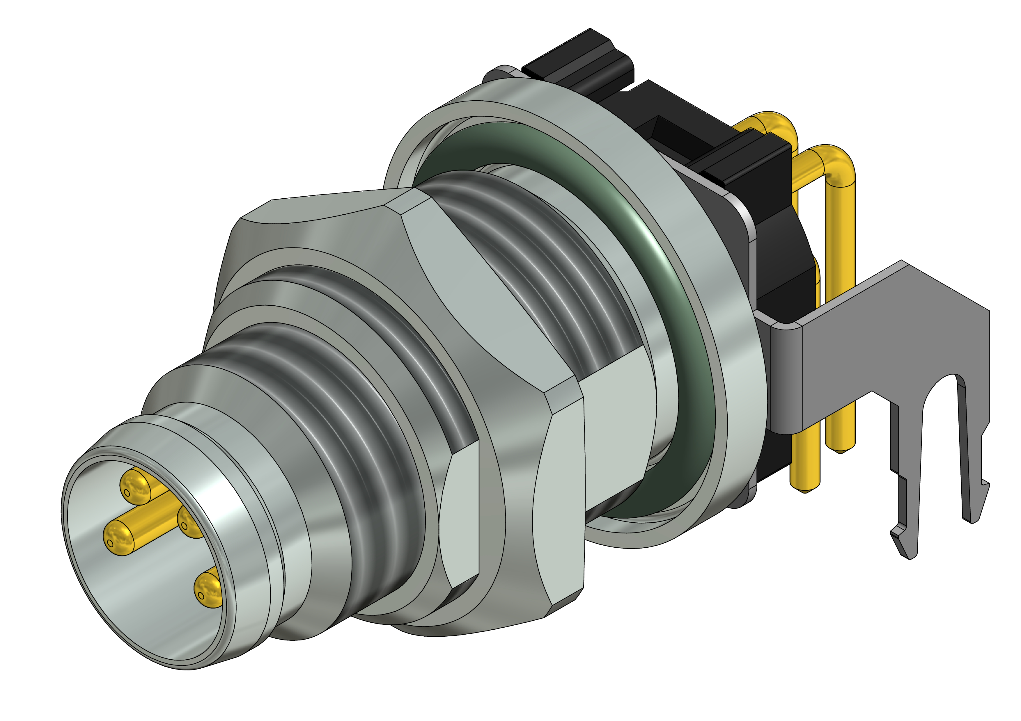 CONEC Plug Circular M8 4p THR SAL-8S-FSHW4-X8