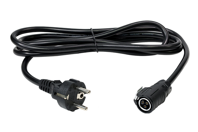 3 Pin Female Plug+European Standard 180° 16A Three-prong Plug+CT-103 L=2M Standard Model Cable CNLINKO LP16-03-FP-E-2M-016