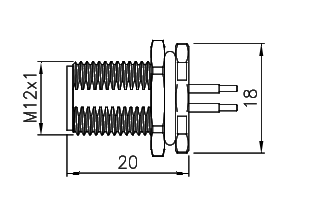 картинка Вилка кабельная угловая   M12-D-P6-1M-PVC