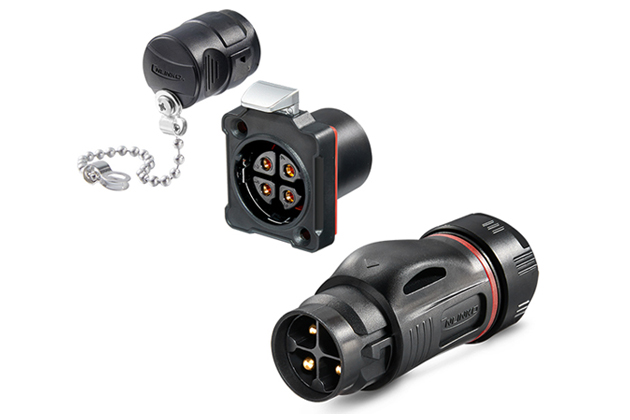 Plastic male plug+Four hole Female socket CNLINKO BD-24-J04SX-02-207 / BD-24-C04PE-02-001