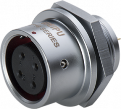 Розетка на панель, крепление гайкой Weipu SF1612/S101