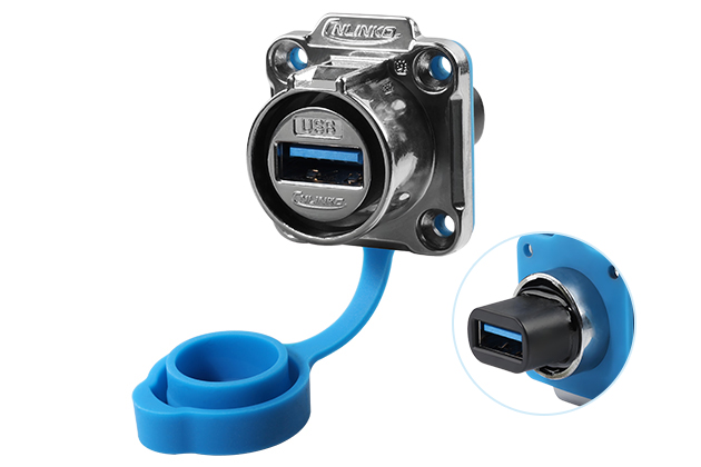 USB3.0 4 Holes Female Socket CNLINKO LP-20-J/USB3/213/SX-42-401