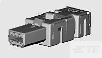 TE CONNECTIVITY Plug Square Industrial Mini I/O 8p Solder 2040008-1