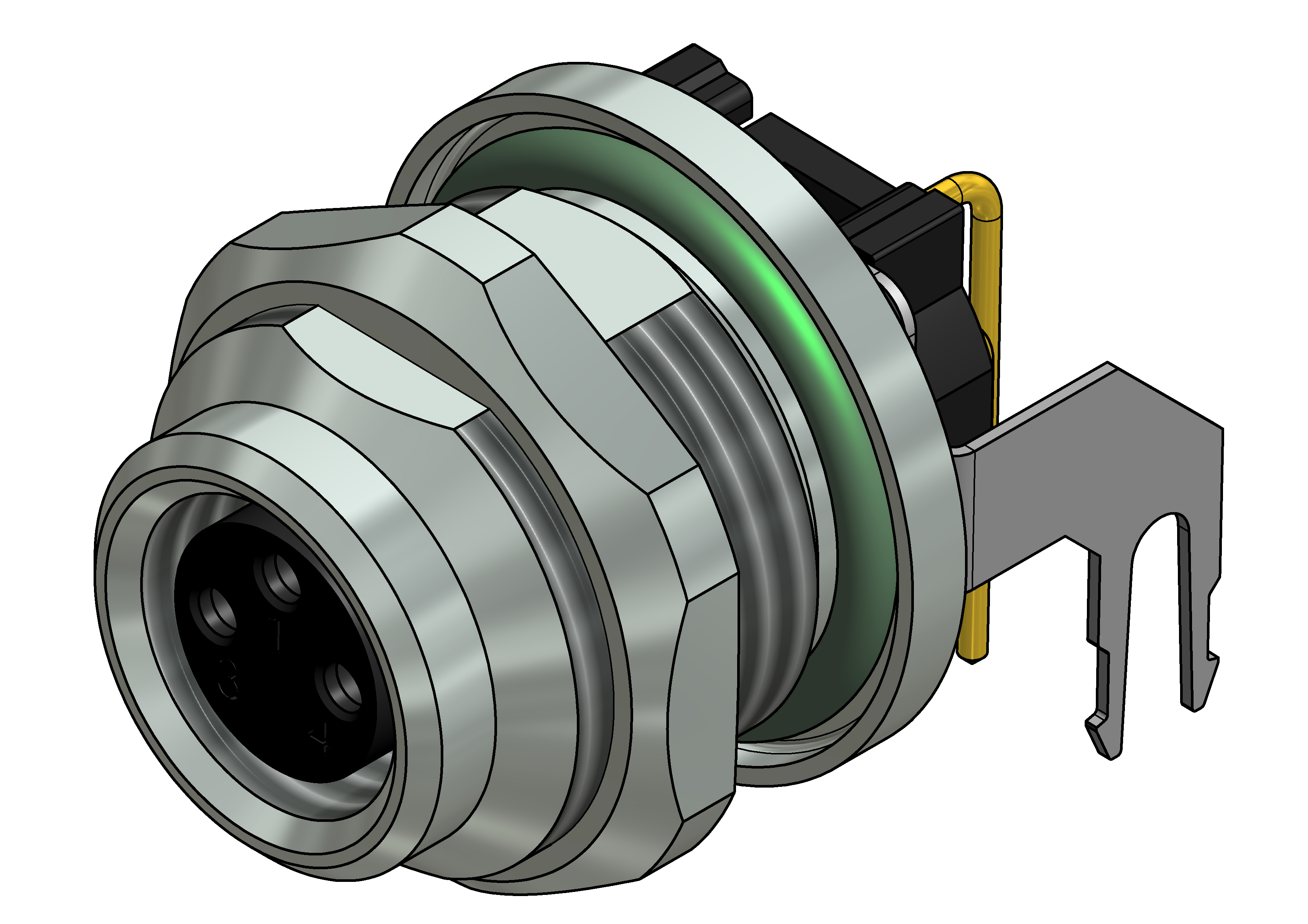 CONEC Socket Circular M8 3p THR SAL-8S-FKHW3-X8