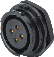 Розетка на панель, крепление гайкой Weipu SY2912/S32C