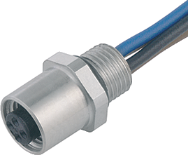 BINDER Socket Circular M5 4p with Strands 0.m 09-3112-01-04
