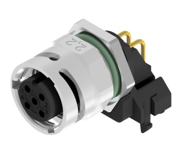 CONEC Socket Circular M12-Bayonet 5p THT SAL-MB12S-FKHWO5