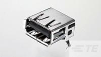 TE CONNECTIVITY Socket Square Industrial USB IP20 4p THT 1903814-1