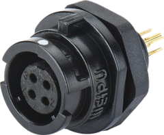 Розетка на панель, крепление гайкой Weipu SY1112/S5C