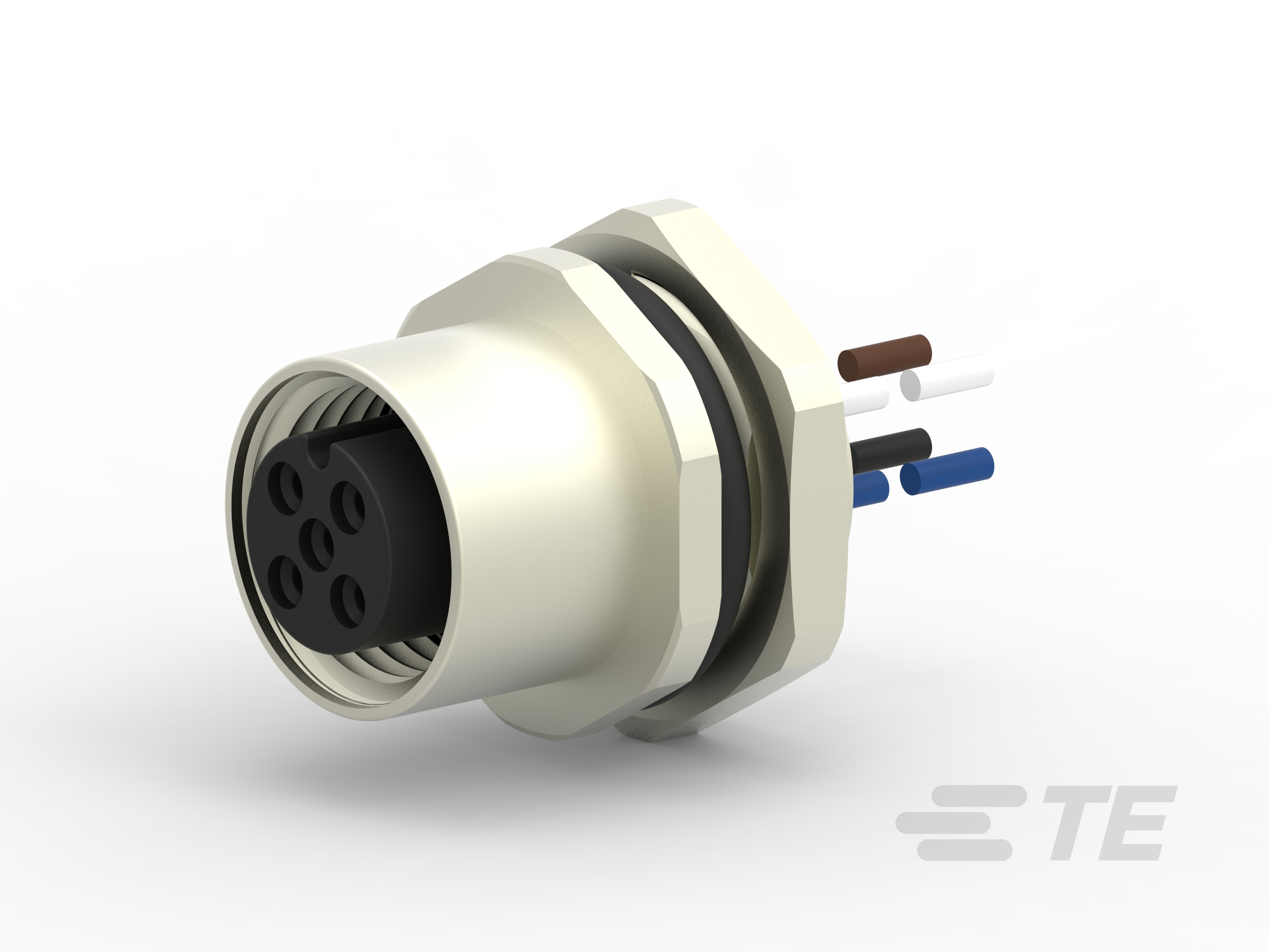 TE CONNECTIVITY Socket Circular M12 4p with Strands 0.2m T4171310004-001